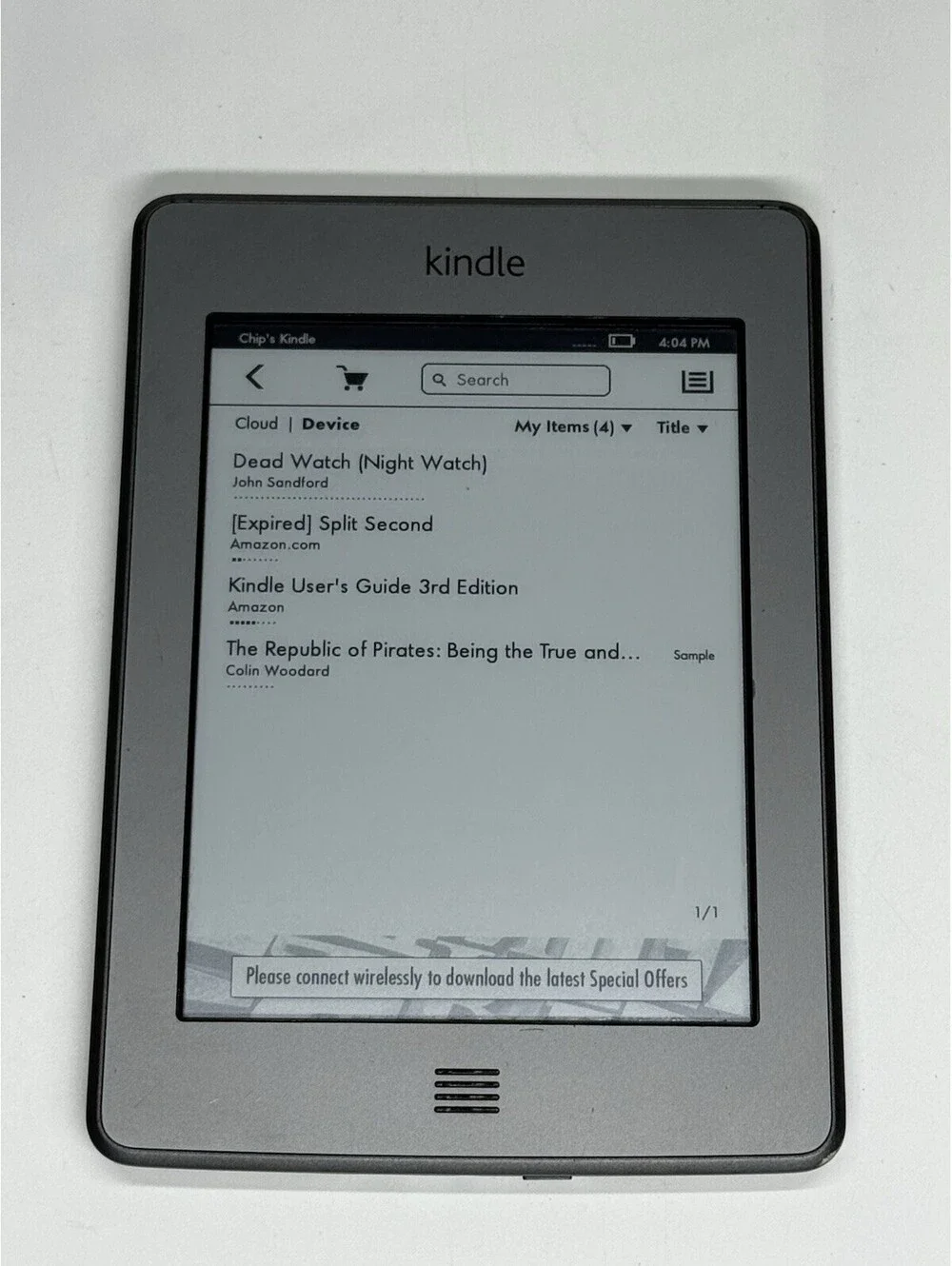 Amazon Kindle Touch 4th Gen D01200 4GB 6” Wi-Fi E-Reader